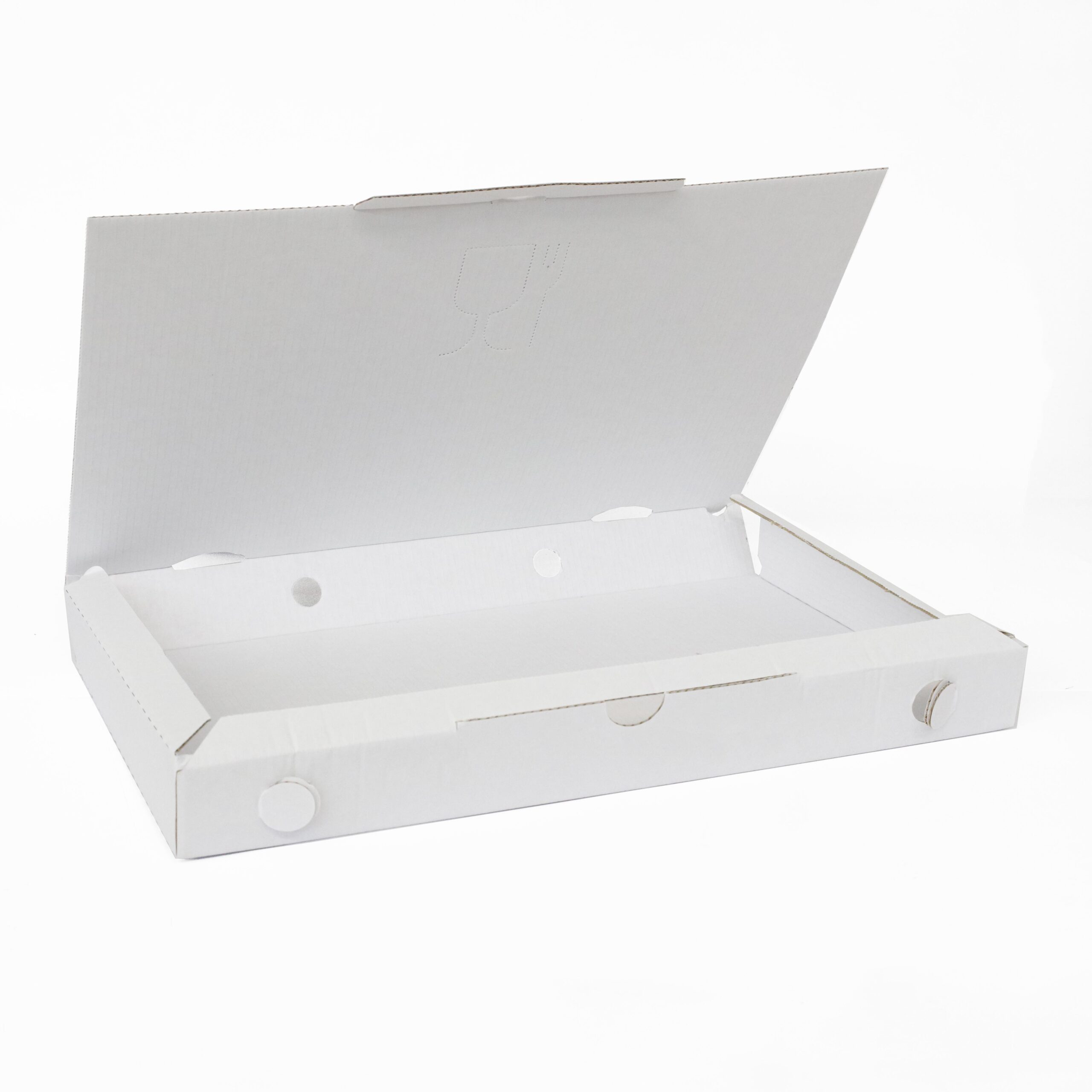 Scatola pizza e pinsa romana in cartone bianco 36x23x4 cm. - Packaprint